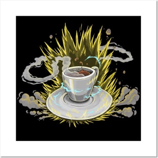 Super saiyan coffee cup Posters and Art